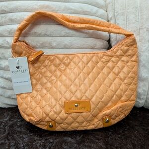Quilted Peach Shoulder Bag